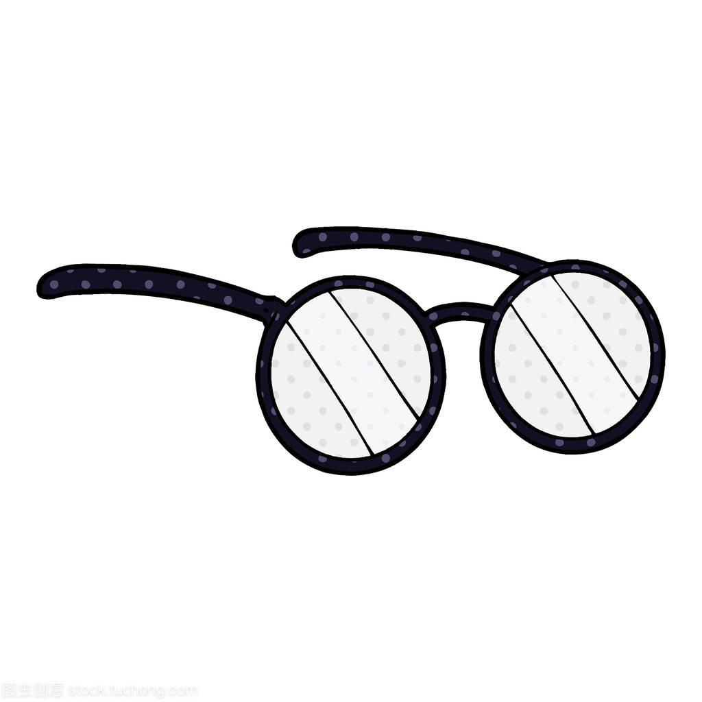 卡通眼镜的矢量图解