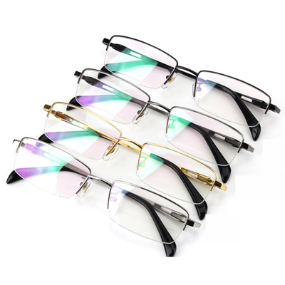 男士商务眼镜架新选择 8221半框纯钛近视镜框与变色镜片的完美融合